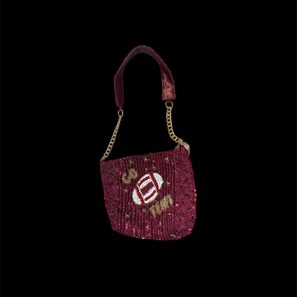 Kansas City Chiefs Beaded Handbag
